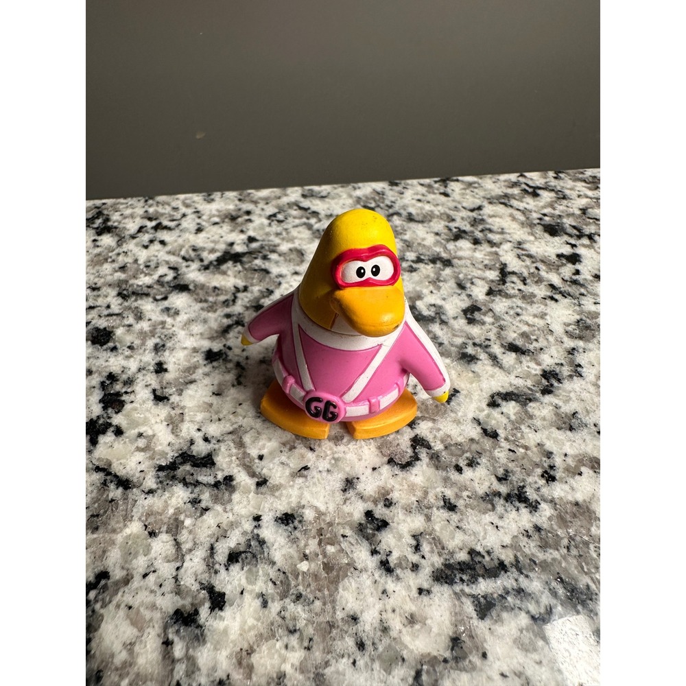 Club Penguin Figure Pink Penguin‎ Character Toy SUPPER HERO